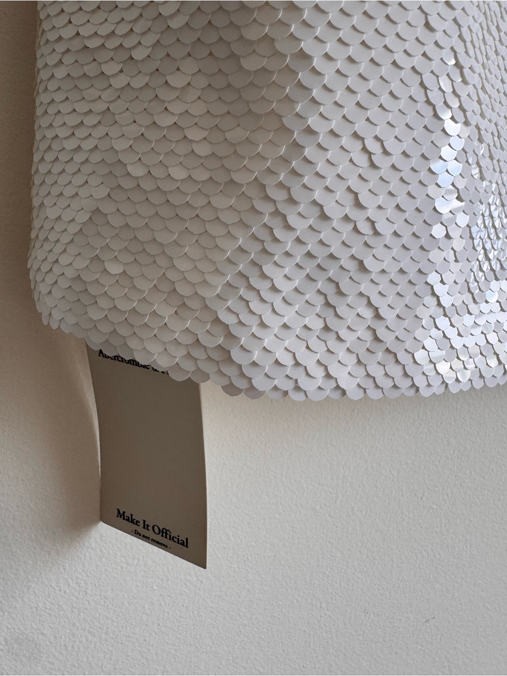 Abercrombie & Fitch | European Summer White Sequin Mini Dress ~ NWT Small - Picture 6 of 10